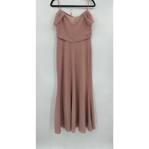 Jenny Yoo Bridesmaid Dress Off the shoulders maxi dress Size 8 Pink